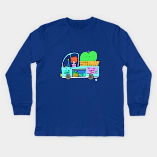 Apple Food Truck Kids Long Sleeve T-Shirt